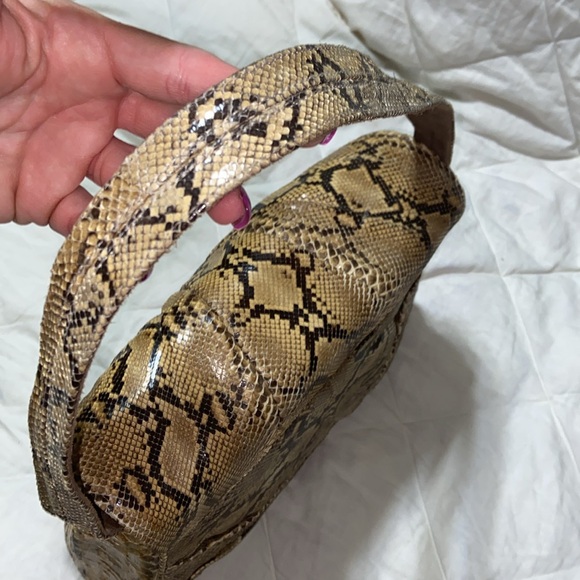 RARE Gorgeous vintage Lee Sands genuine Python shoulder bag unique - Picture 7 of 13